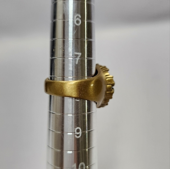 Heidi Daus East West Copper & Multicolored Crystal Antique Gold Finish Ring - Picture 5 of 10